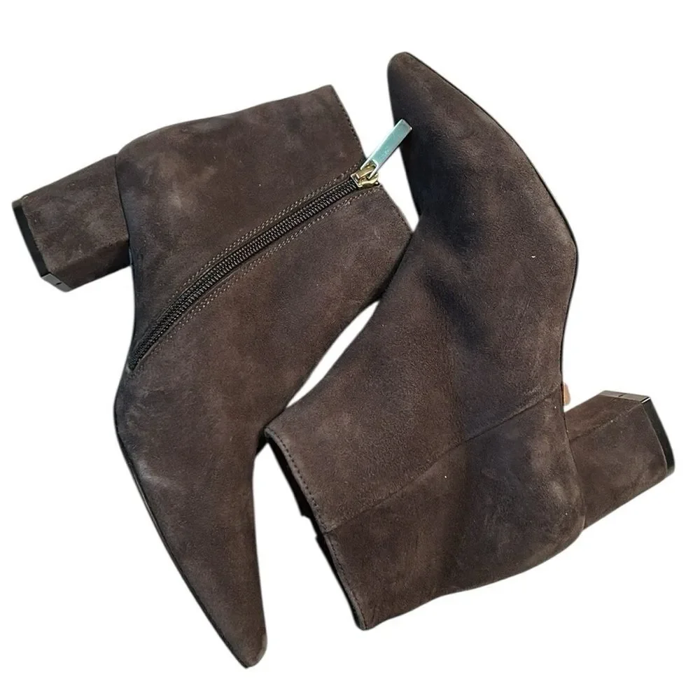 L’agence Grey Ankle Distressed Suede Boots(Size 36/6)